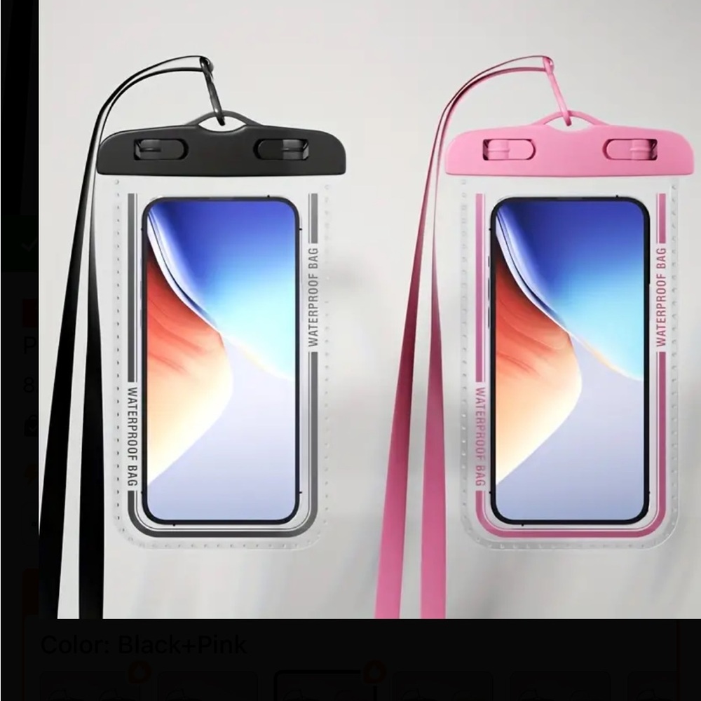 2-Pack  Waterproof Phone pouch with lanyard